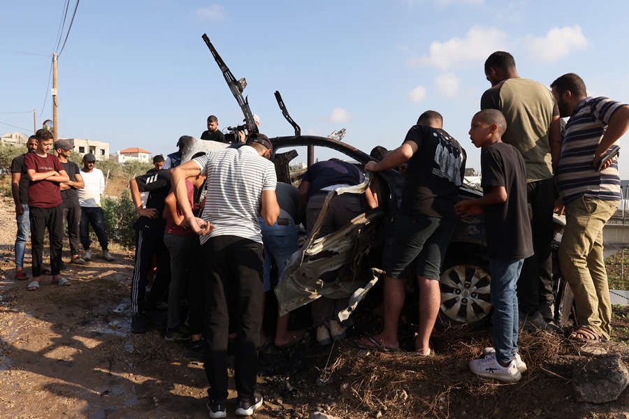 Ataque con dron de Israel en la ciudad de Tulkarem, en el norte de Cisjordania ocupada.