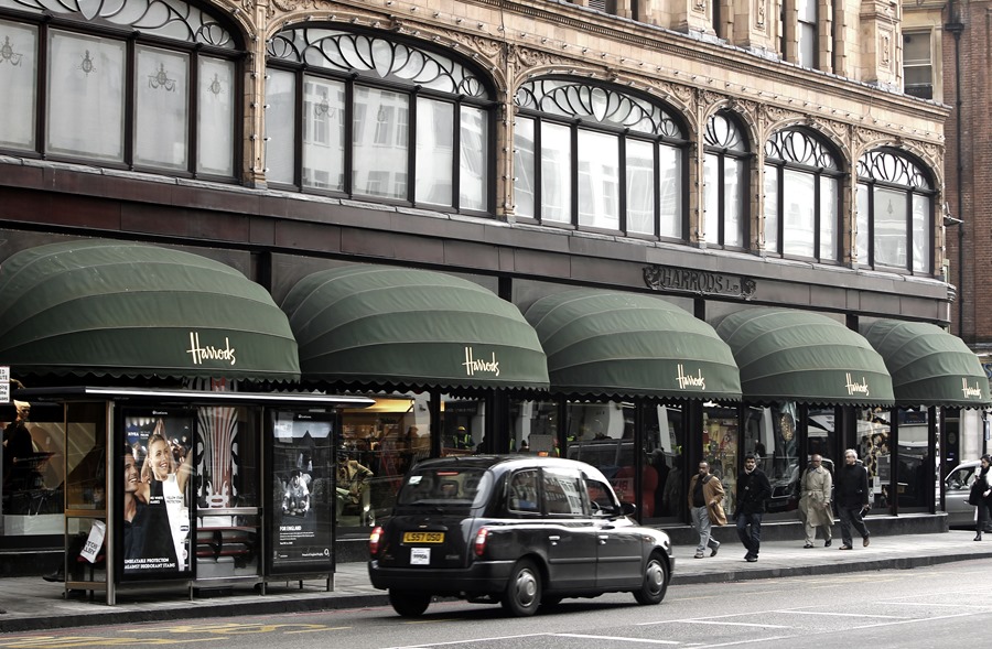 Entrada de los almacenes Harrods en Londres