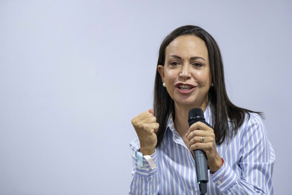 La líder opositora de Venezuela María Corina Machado, en una fotografía de archivo. EFE/Ronald Peña R.