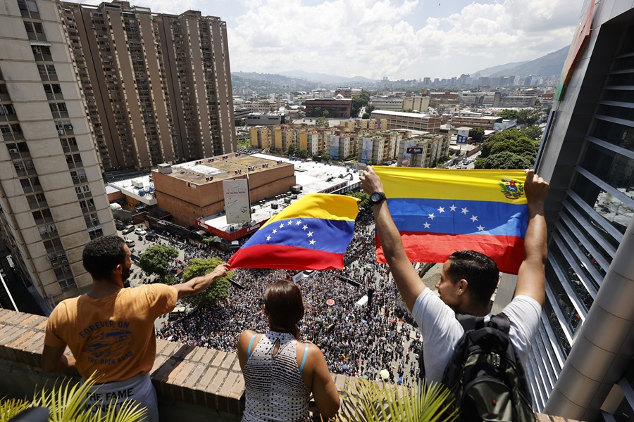 Protesta en Caracas tras las elecciones presidenciales del pasado 28 de julio.