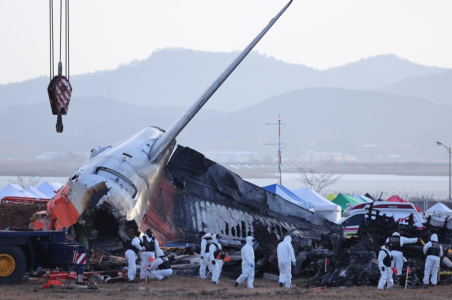 Restos del avión siniestrado