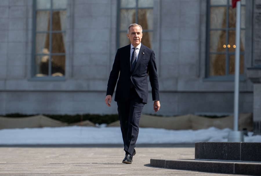 El nuevo primer ministro de Canadá, Mark Carney, durante una rueda de prensa, este 14 de marzo de 2025, en Ottawa. EFE/Spencer Colby