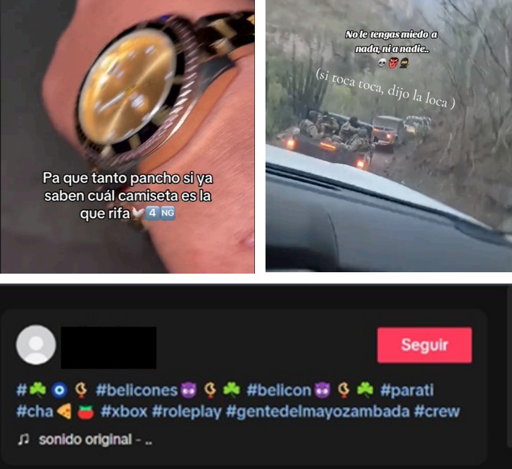 capturas-de-pantalla-tomadas-en-tiktok-para-ilustrar-el-uso-generalizado-de-emojis Cárteles usan emojis, hashtags y audios virales en TikTok para reclutar a jóvenes - capturas-de-pantalla-tomadas-en-tiktok-para-ilustrar-el-uso-generalizado-de-emojis