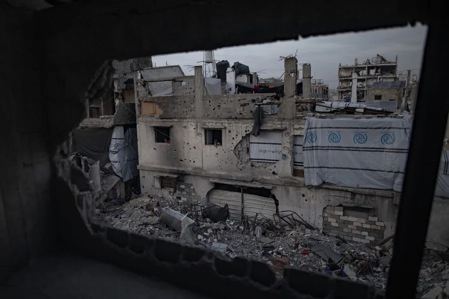 gaza-yabalia-ataque-3 Edificaciones destruidas tras un ataque israelí en Yabalia, en el norte de Gaza