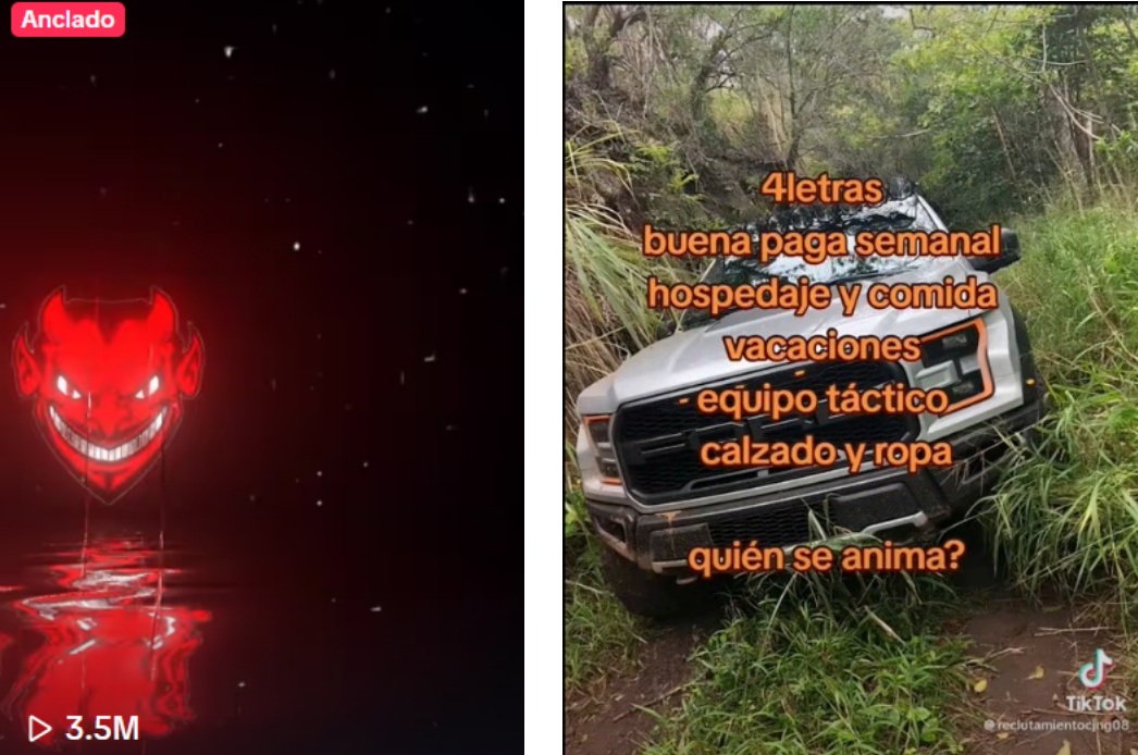 publicaciones-de-reclutamiento-del-cartel-jalisco-nueva-generacion Cárteles usan emojis, hashtags y audios virales en TikTok para reclutar a jóvenes - publicaciones-de-reclutamiento-del-cartel-jalisco-nueva-generacion