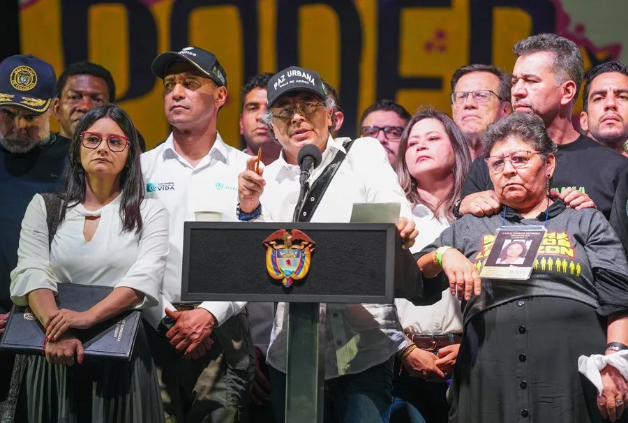 alvaro-uribe-velez-colombia-1 El presidente de Colombia, Gustavo Petro, durante un acto público en Medellín, Colombia.