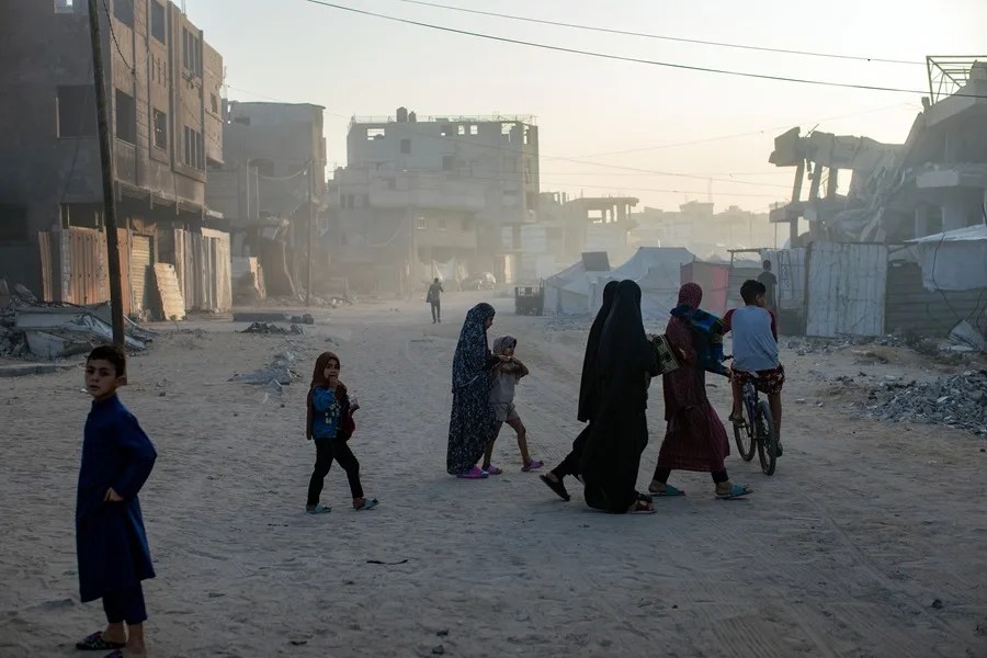 gaza-jan-yunis-calle-1 Vuelven a cerrar los centros de distribución de ayuda en Gaza