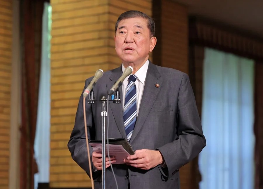 reacciones-ataques-iran-eeuu El primer ministro japonés, Shigeru Ishiba, durante una rueda de prensa hoy en Tokio.