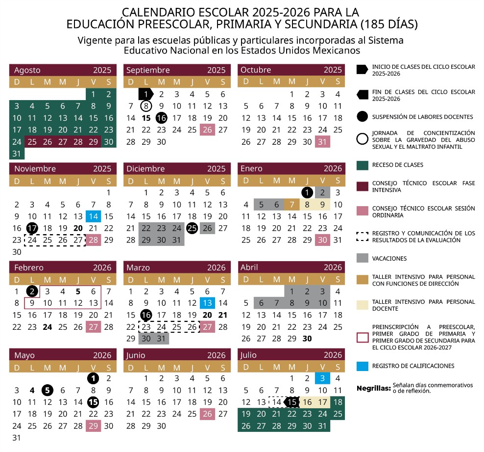 sep-calendario-escolar-2025-2026 SEP publica el calendario escolar 2025-2026: cuándo inicia, vacaciones y días sin clases - sep-calendario-escolar-2025-2026