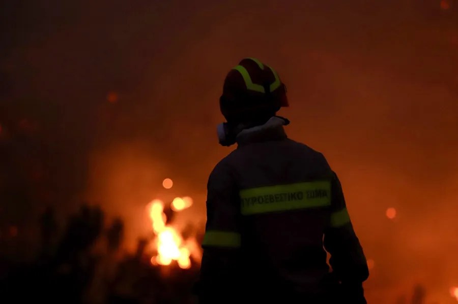 Incendio en la isla griega de Creta