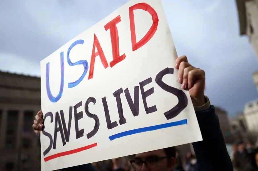 usaid_protesta El Gobierno de Trump notifica al Congreso que disolverá Usaid antes del 1 de julio